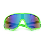 Kids Xloop Boys Shield Color Mirror MTB Style Sport Wrap Plastic Sunglasses