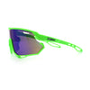 Kids Xloop Boys Shield Color Mirror MTB Style Sport Wrap Plastic Sunglasses