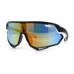 Kids Xloop Boys Shield Color Mirror MTB Style Sport Wrap Plastic Sunglasses
