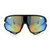 Kids Xloop Boys Shield Color Mirror MTB Style Sport Wrap Plastic Sunglasses