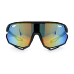 Kids Xloop Boys Shield Color Mirror MTB Style Sport Wrap Plastic Sunglasses