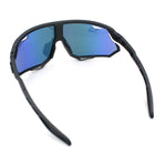 Kids Xloop Boys Shield Color Mirror MTB Style Sport Wrap Plastic Sunglasses
