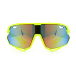 Kids Xloop Boys Shield Color Mirror MTB Style Sport Wrap Plastic Sunglasses