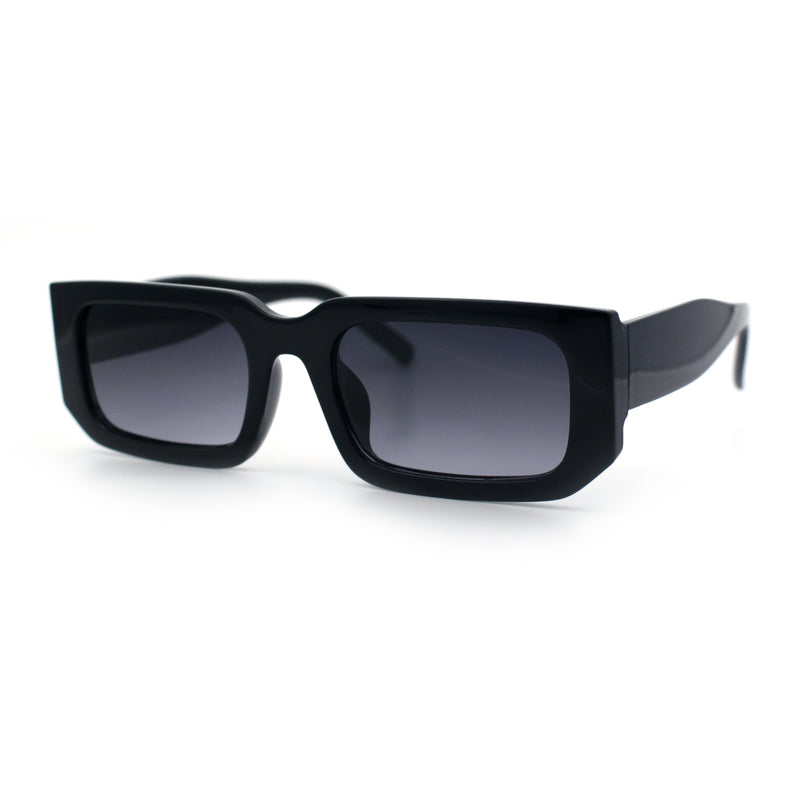 Classic Womens Mod Squared Narrow Rectangle Retro Fashion Sunglasses