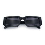 Classic Womens Mod Squared Narrow Rectangle Retro Fashion Sunglasses
