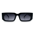 Classic Womens Mod Squared Narrow Rectangle Retro Fashion Sunglasses