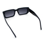Classic Womens Mod Squared Narrow Rectangle Retro Fashion Sunglasses