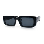 Classic Womens Mod Squared Narrow Rectangle Retro Fashion Sunglasses