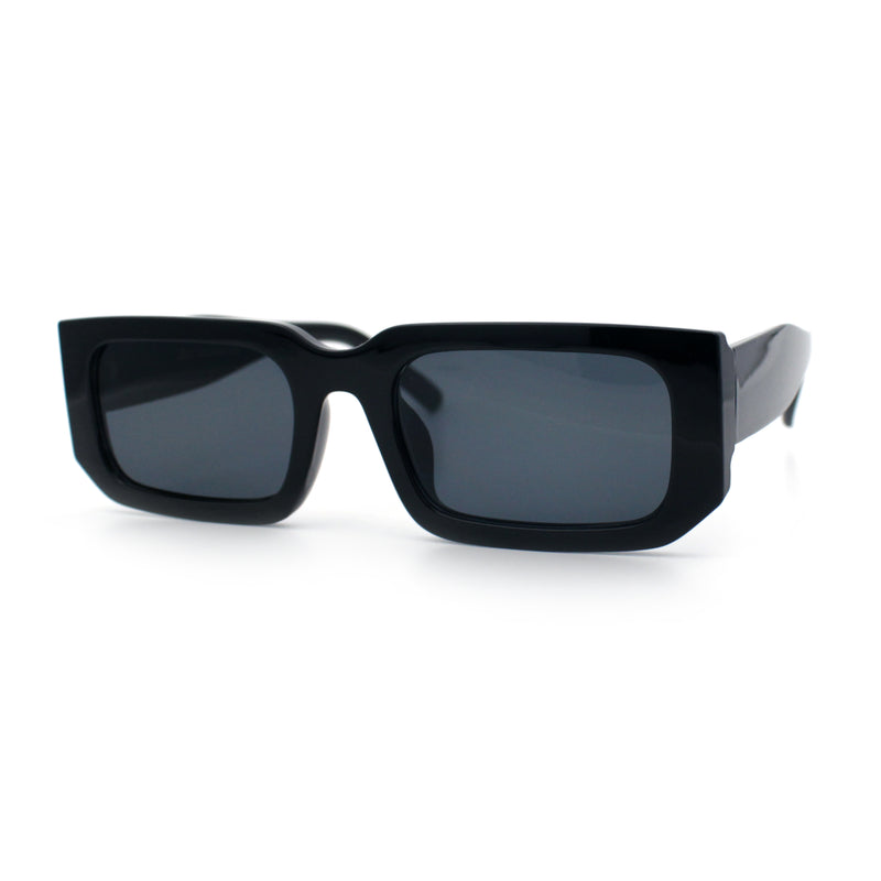 Classic Womens Mod Squared Narrow Rectangle Retro Fashion Sunglasses
