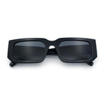 Classic Womens Mod Squared Narrow Rectangle Retro Fashion Sunglasses