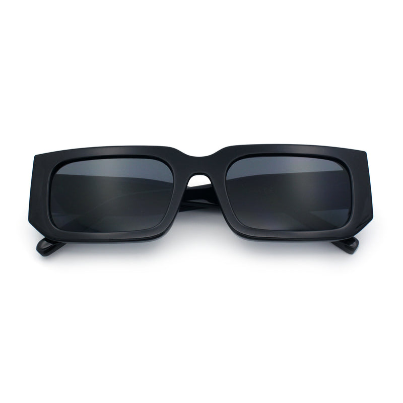 Classic Womens Mod Squared Narrow Rectangle Retro Fashion Sunglasses