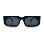 Classic Womens Mod Squared Narrow Rectangle Retro Fashion Sunglasses
