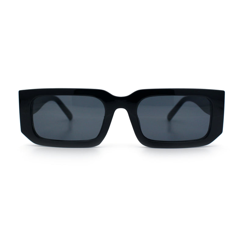 Classic Womens Mod Squared Narrow Rectangle Retro Fashion Sunglasses