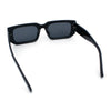 Classic Womens Mod Squared Narrow Rectangle Retro Fashion Sunglasses