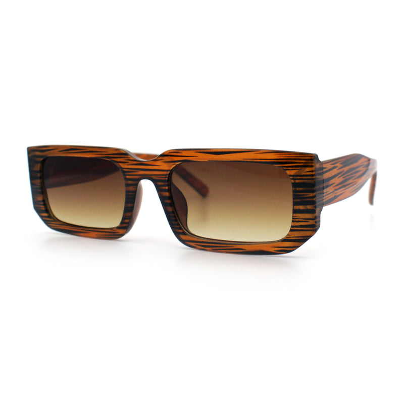 Classic Womens Mod Squared Narrow Rectangle Retro Fashion Sunglasses
