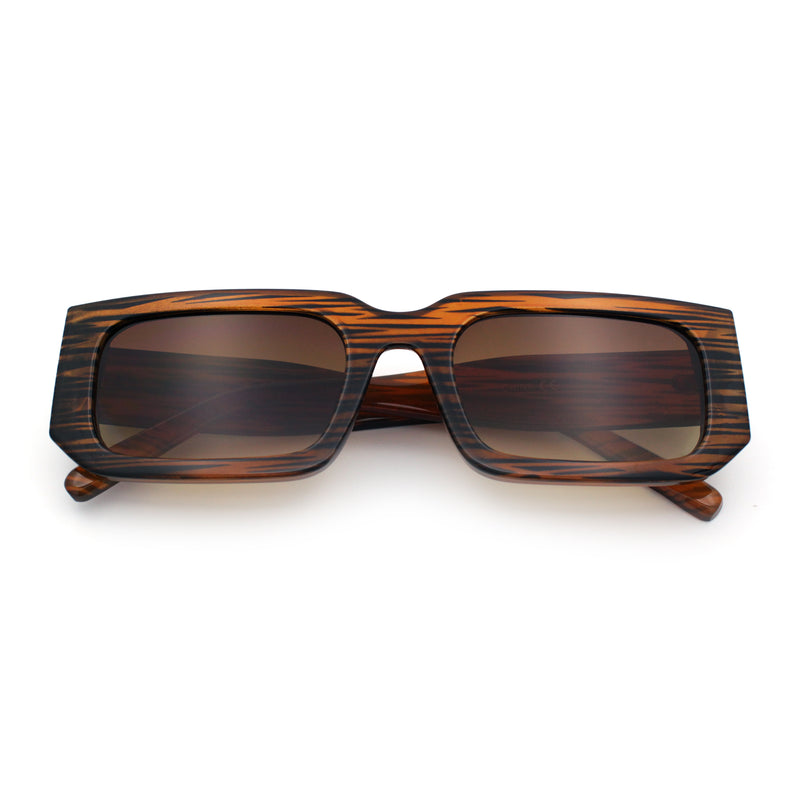 Classic Womens Mod Squared Narrow Rectangle Retro Fashion Sunglasses