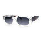 Classic Womens Mod Squared Narrow Rectangle Retro Fashion Sunglasses