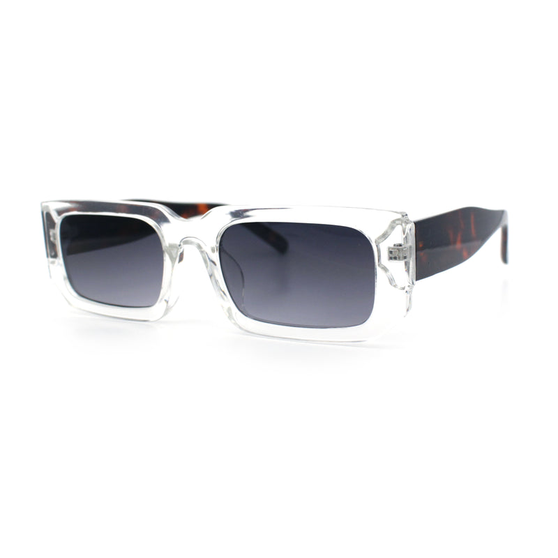 Classic Womens Mod Squared Narrow Rectangle Retro Fashion Sunglasses