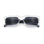 Classic Womens Mod Squared Narrow Rectangle Retro Fashion Sunglasses