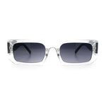 Classic Womens Mod Squared Narrow Rectangle Retro Fashion Sunglasses