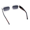 Classic Womens Mod Squared Narrow Rectangle Retro Fashion Sunglasses
