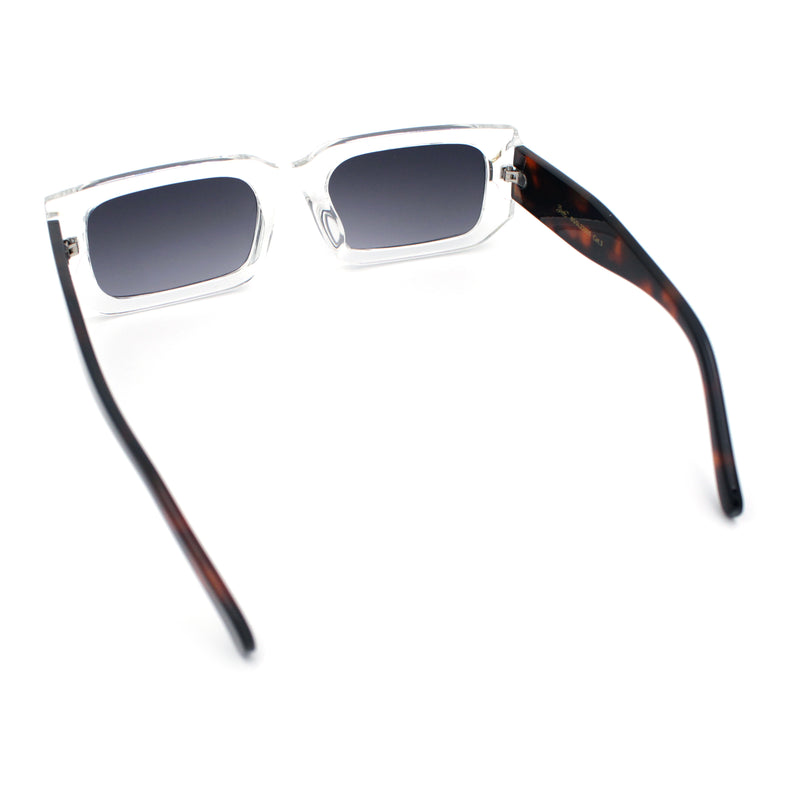 Classic Womens Mod Squared Narrow Rectangle Retro Fashion Sunglasses