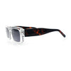 Classic Womens Mod Squared Narrow Rectangle Retro Fashion Sunglasses