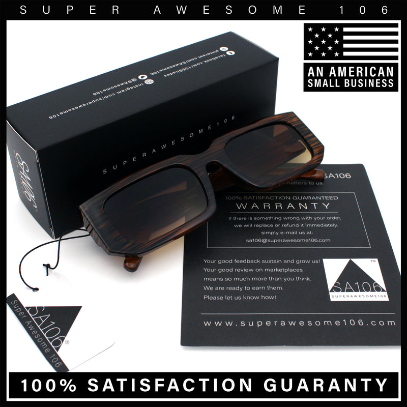 Classic Womens Mod Squared Narrow Rectangle Retro Fashion Sunglasses