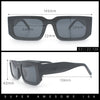 Classic Womens Mod Squared Narrow Rectangle Retro Fashion Sunglasses