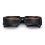 Classic Womens Mod Squared Narrow Rectangle Retro Fashion Sunglasses
