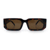 Classic Womens Mod Squared Narrow Rectangle Retro Fashion Sunglasses
