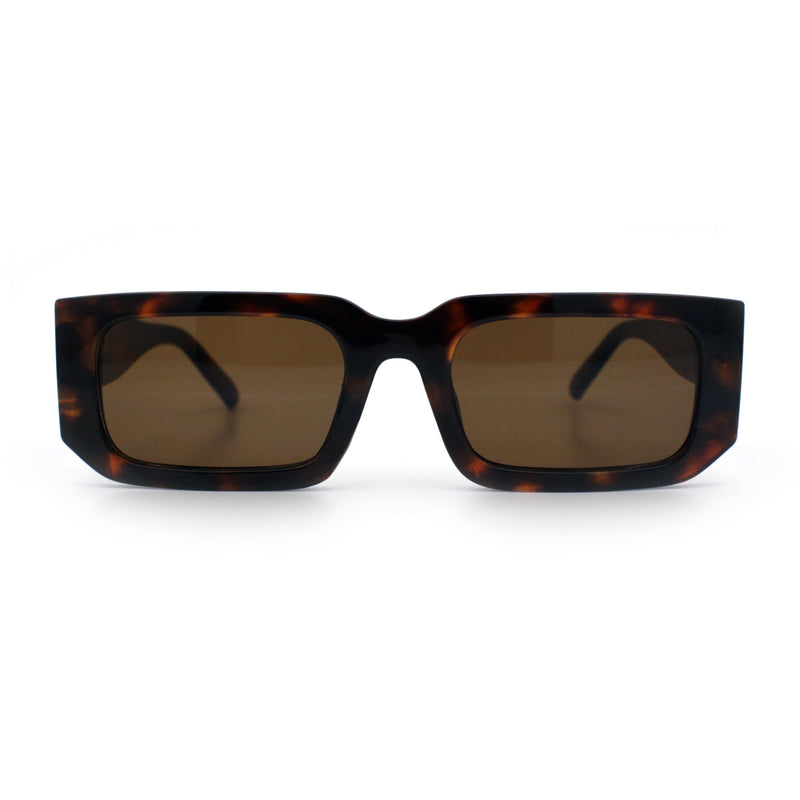 Classic Womens Mod Squared Narrow Rectangle Retro Fashion Sunglasses
