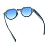 Round Keyhole Bridge Vintage Horn Rim Dagger and Shield Logo Sunglasses