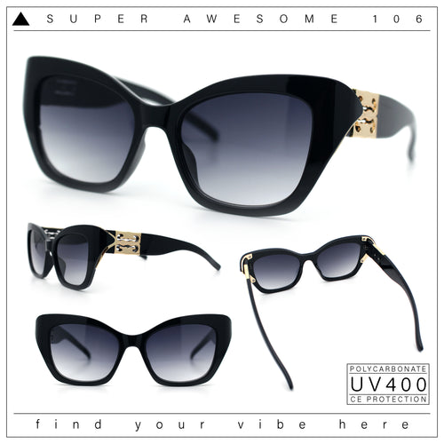 Womens Oversized Cat Eye Designer Fashion Luxury Sunglasses