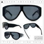 Retro Bold Oversized Shield Racer Plastic Sunglasses