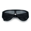 Retro Bold Oversized Shield Racer Plastic Sunglasses