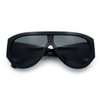 Retro Bold Oversized Shield Racer Plastic Sunglasses