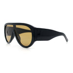 Retro Bold Oversized Shield Racer Plastic Sunglasses