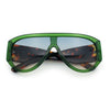 Retro Bold Oversized Shield Racer Plastic Sunglasses