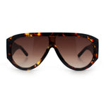 Retro Bold Oversized Shield Racer Plastic Sunglasses