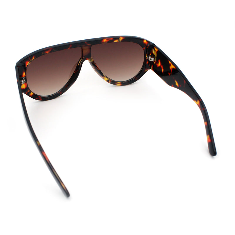 Retro Bold Oversized Shield Racer Plastic Sunglasses