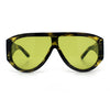 Retro Bold Oversized Shield Racer Plastic Sunglasses