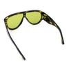 Retro Bold Oversized Shield Racer Plastic Sunglasses