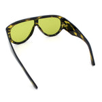 Retro Bold Oversized Shield Racer Plastic Sunglasses