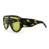 Retro Bold Oversized Shield Racer Plastic Sunglasses