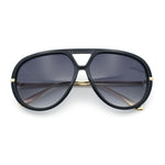 Iconic 80s Oversized Round Racer Metal Arm Plastic Sunglasses