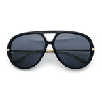 Iconic 80s Oversized Round Racer Metal Arm Plastic Sunglasses