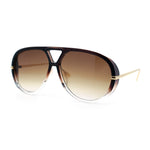 Iconic 80s Oversized Round Racer Metal Arm Plastic Sunglasses