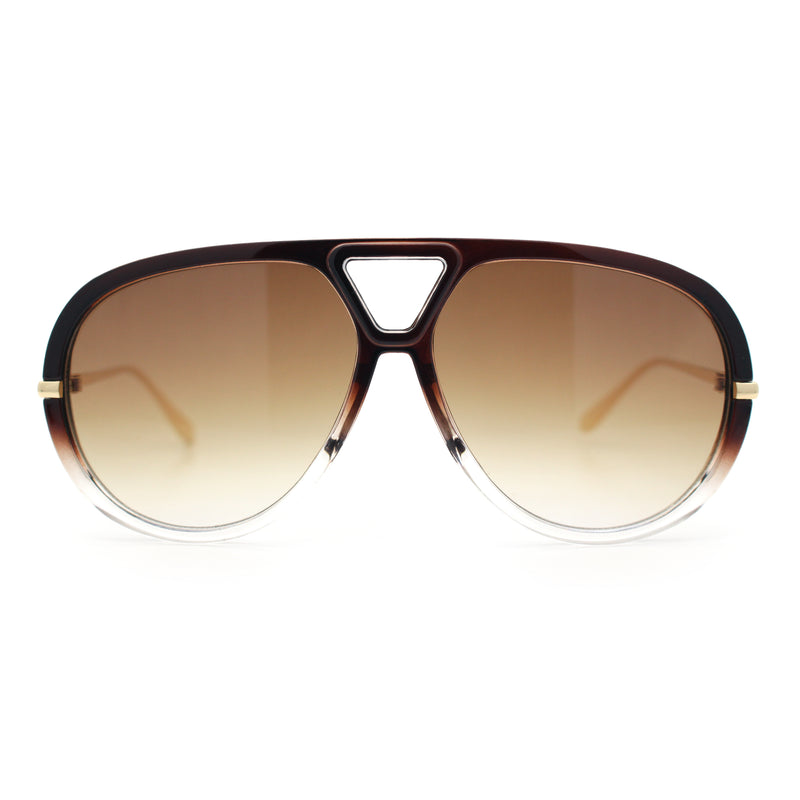 Iconic 80s Oversized Round Racer Metal Arm Plastic Sunglasses