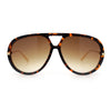 Iconic 80s Oversized Round Racer Metal Arm Plastic Sunglasses